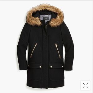 J. Crew Black Chateau parka
